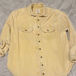 Billabong Yellow Corduroy Button-Up Shirt